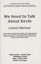We Need to Talk About Kevin by Lionel  Shriver